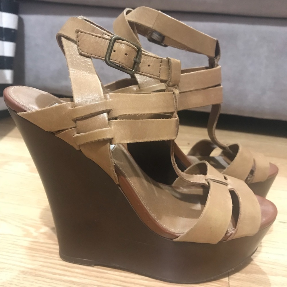 Tan Steve Madden Wedges
